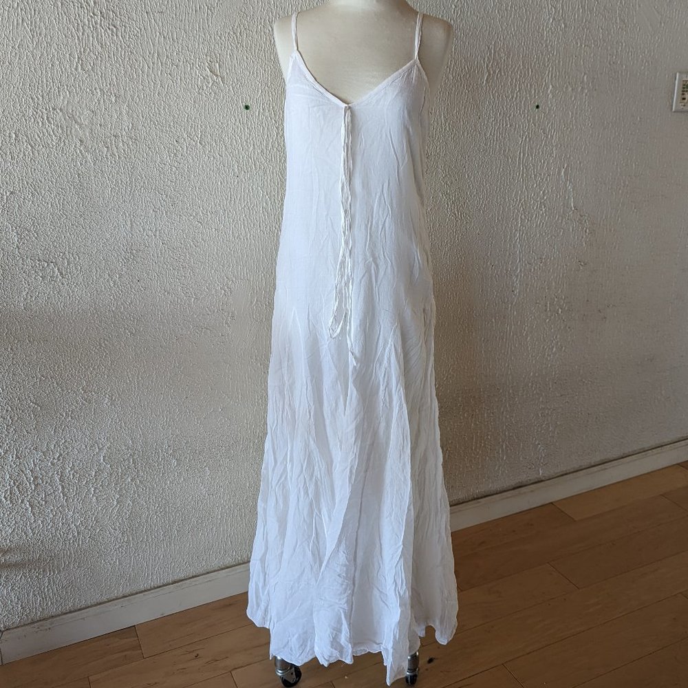 White cotton maxi dress, summer dress, beach dress